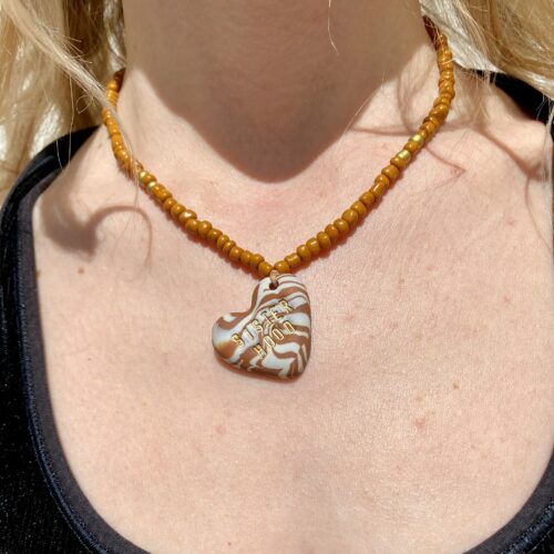 SISTERHOOD - (brown tie & dye / heart shaped) - Image 3