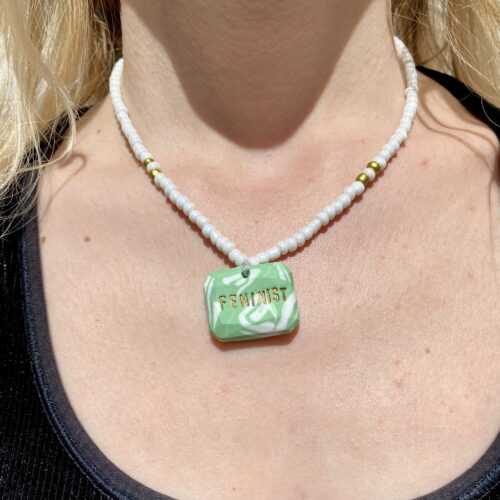FEMINIST (green tie & dye) - Image 3